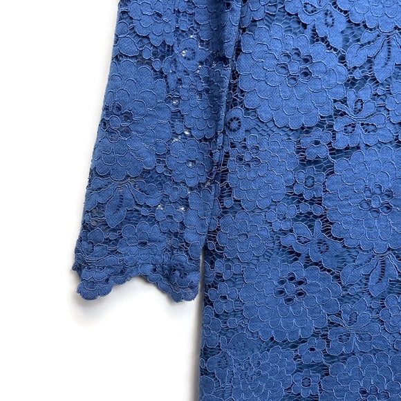 NANETTE LEPORE Lace Dress with Black Velvet Bow Long Sleeve Size 8 - Picture 8 of 10